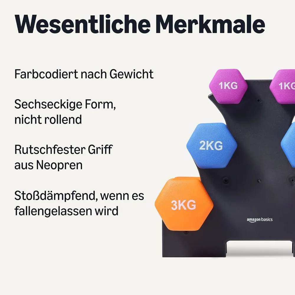 Amazon Basics Hantelset kompakt – Ansicht 2
