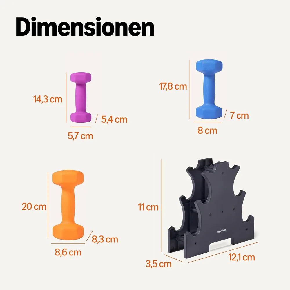 Amazon Basics Hantelset kompakt – Ansicht 5