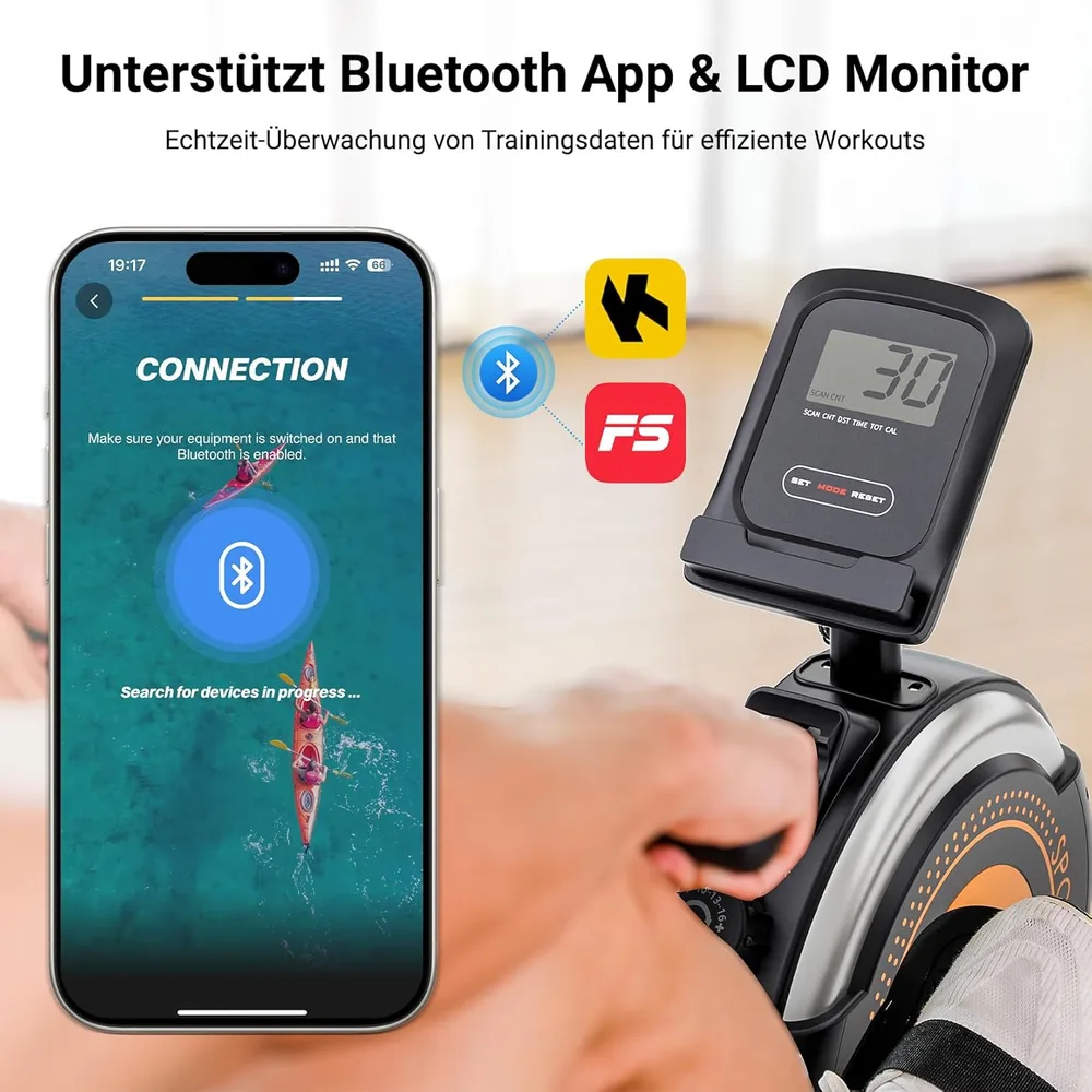 Dripex Rudergerät kompakt mit Bluetooth – Ansicht 3