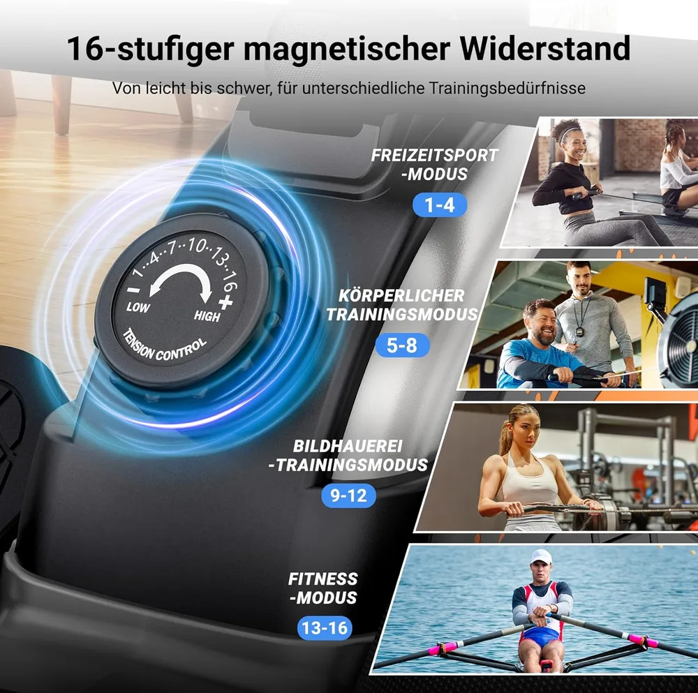 Dripex Rudergerät kompakt mit Bluetooth – Ansicht 4
