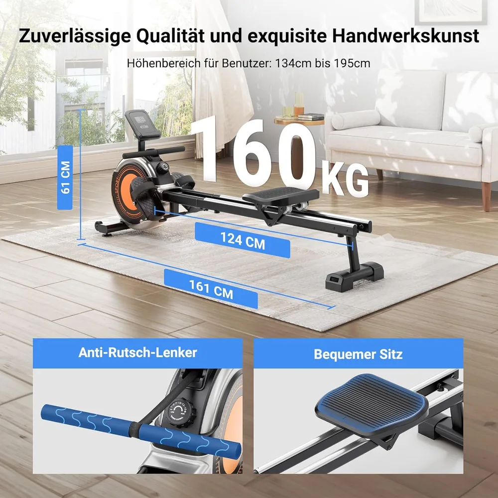 Dripex Rudergerät kompakt mit Bluetooth – Ansicht 6