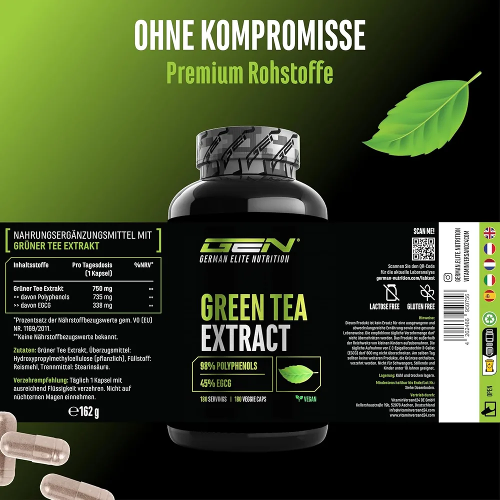 GEN Grüntee-Extrakt Kapseln, 750 mg – Ansicht 5