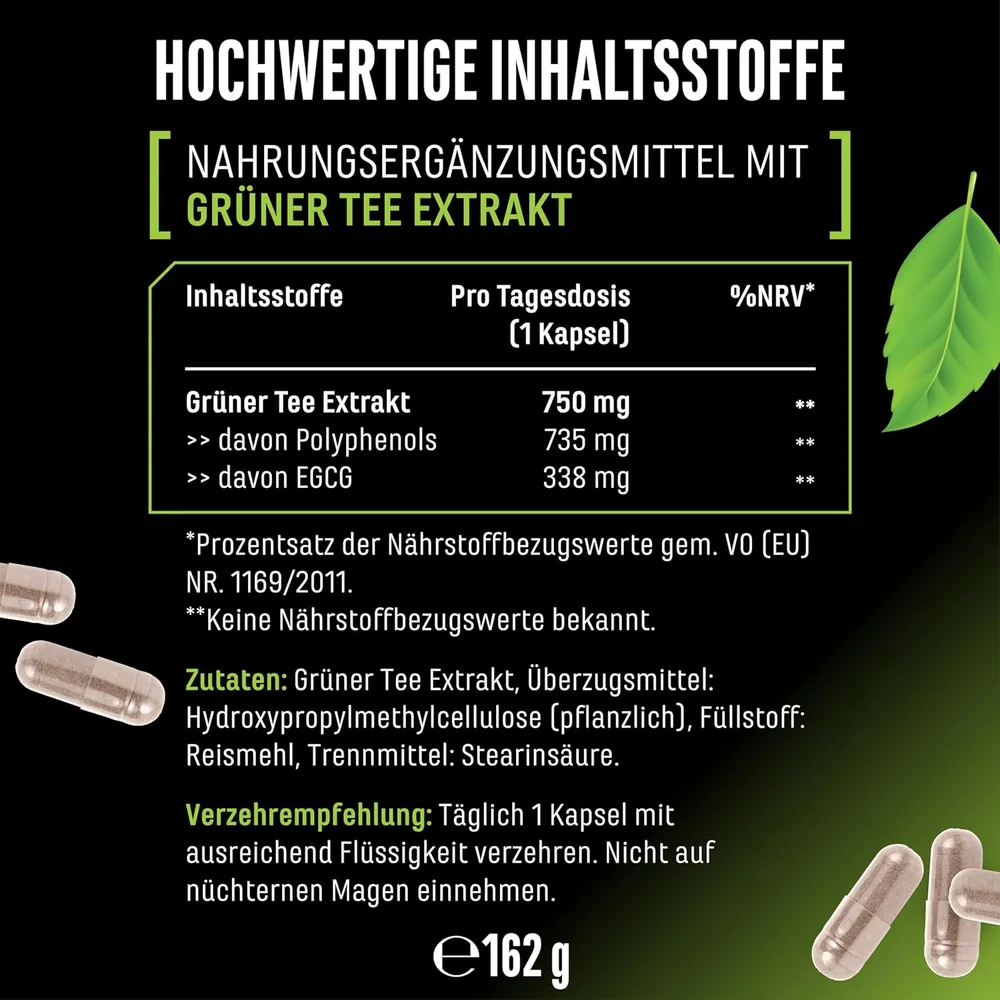 GEN Grüntee-Extrakt Kapseln, 750 mg – Ansicht 6