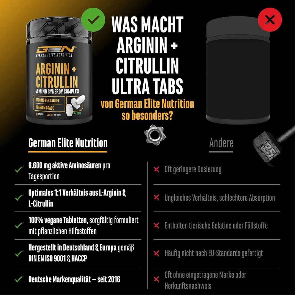 GEN L-Arginin & L-Citrullin, 300 Tabletten – Ansicht 3