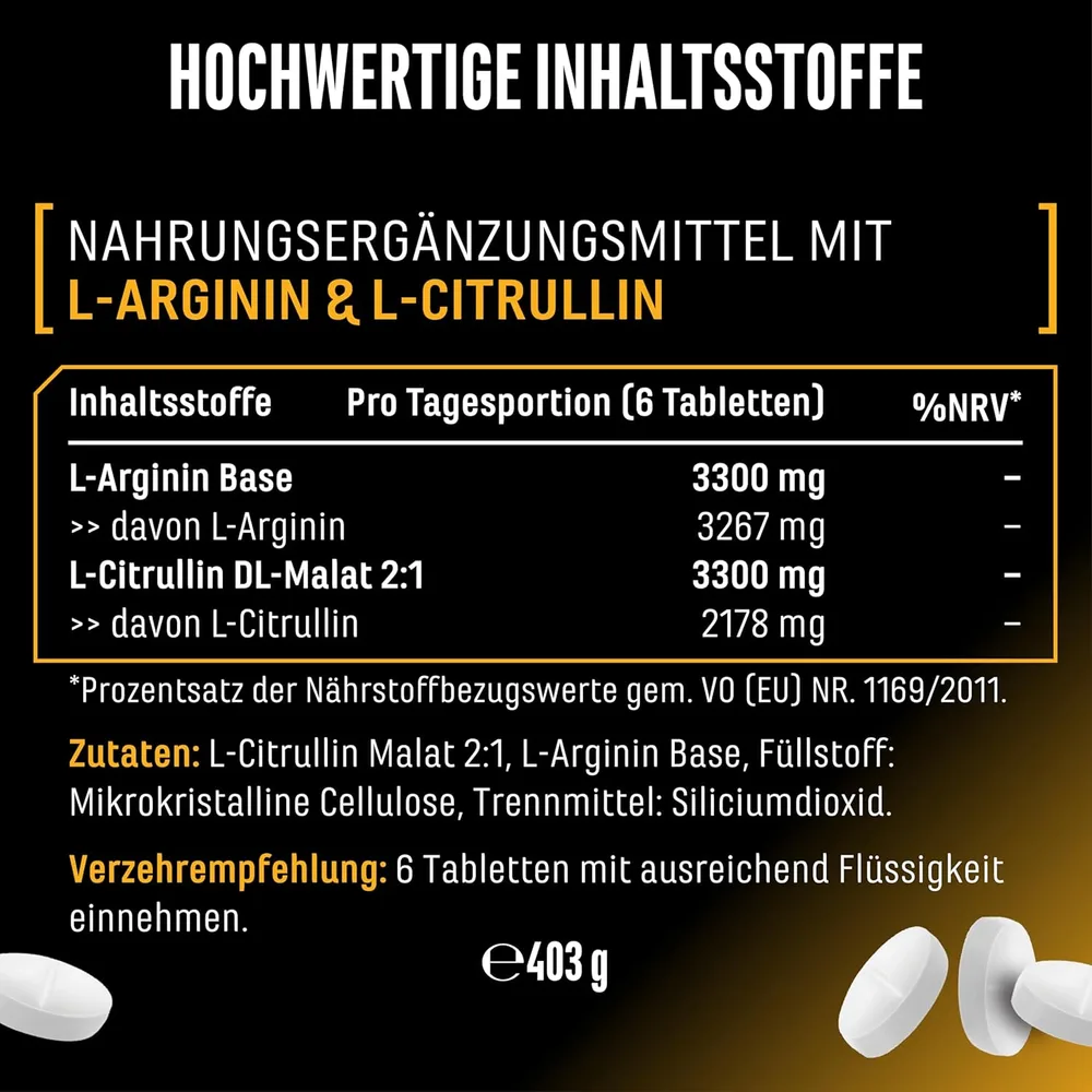 GEN L-Arginin & L-Citrullin, 300 Tabletten – Ansicht 6