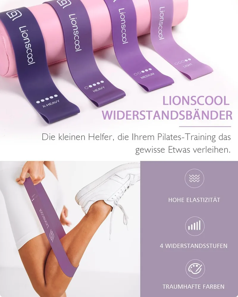 LIONSCOOL Pilates-Set mit Widerstandsbändern – Ansicht 6