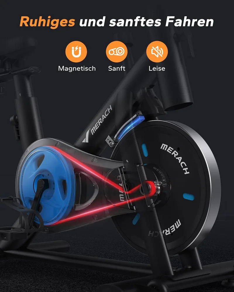 MERACH Heimtrainer magnetisch mit Tablet-Halter – Ansicht 3