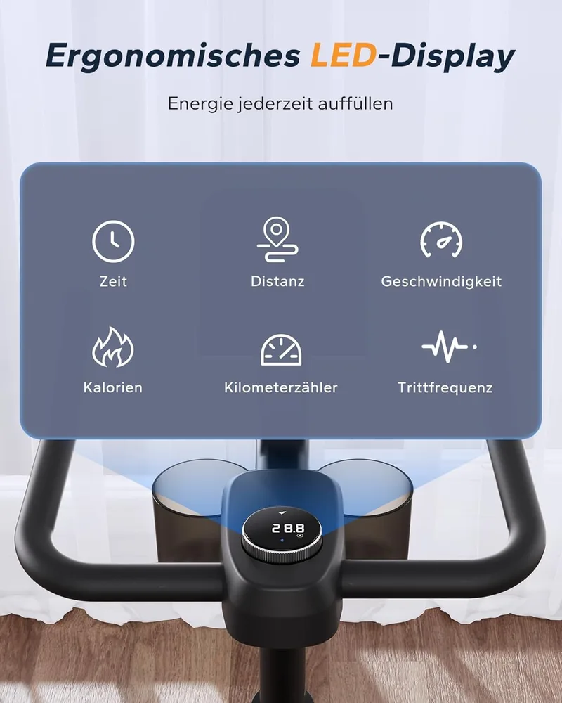 MERACH Heimtrainer magnetisch mit Tablet-Halter – Ansicht 5