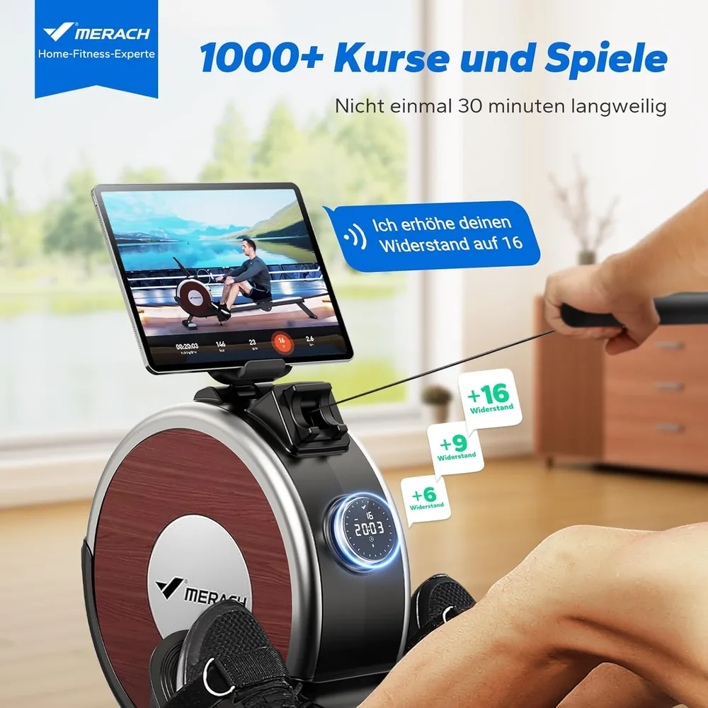 MERACH Rudergerät magnetisch, 16 Widerstandsstufen – Ansicht 2