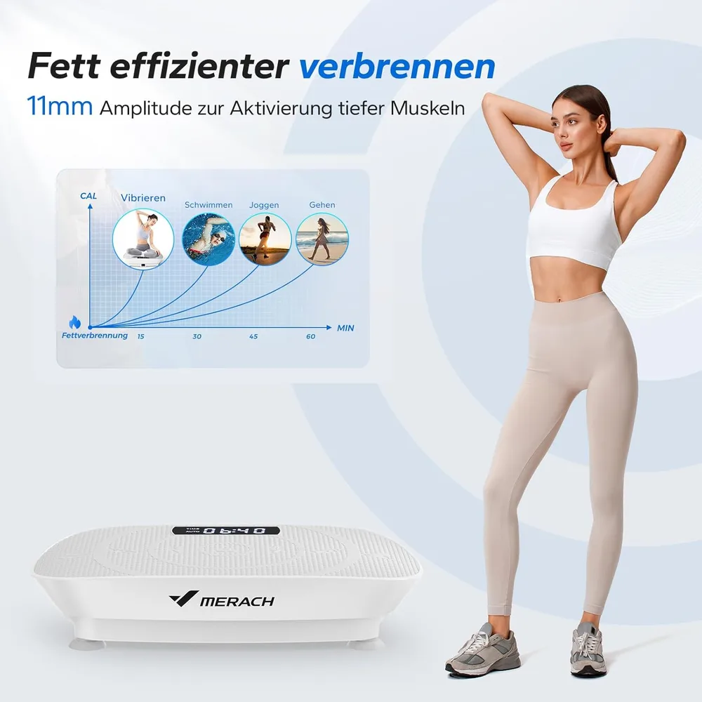 MERACH Vibrationsplatte mit Bluetooth-Lautsprecher – Ansicht 3
