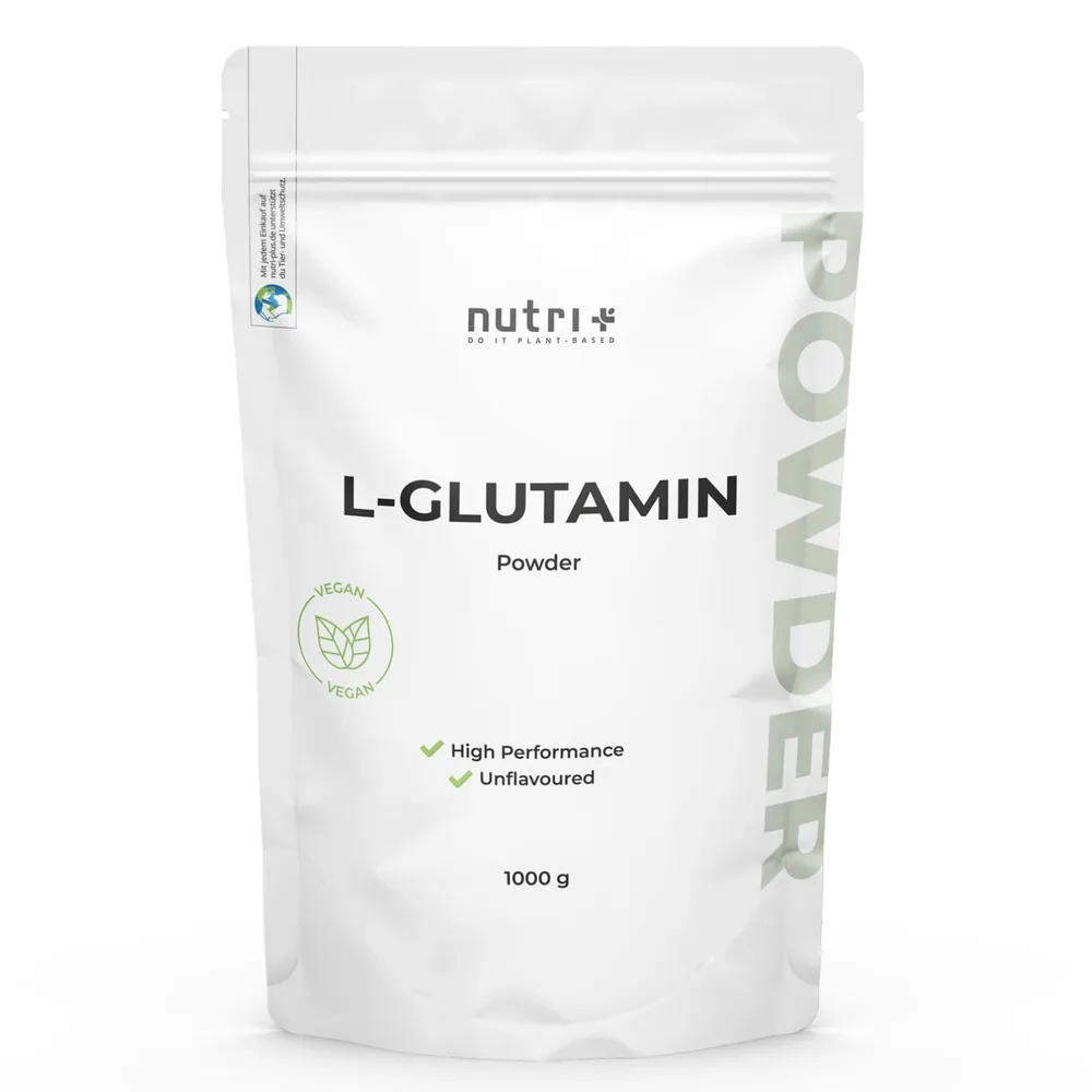 Nutri+ L-Glutamin Pulver, 1 kg, vegan