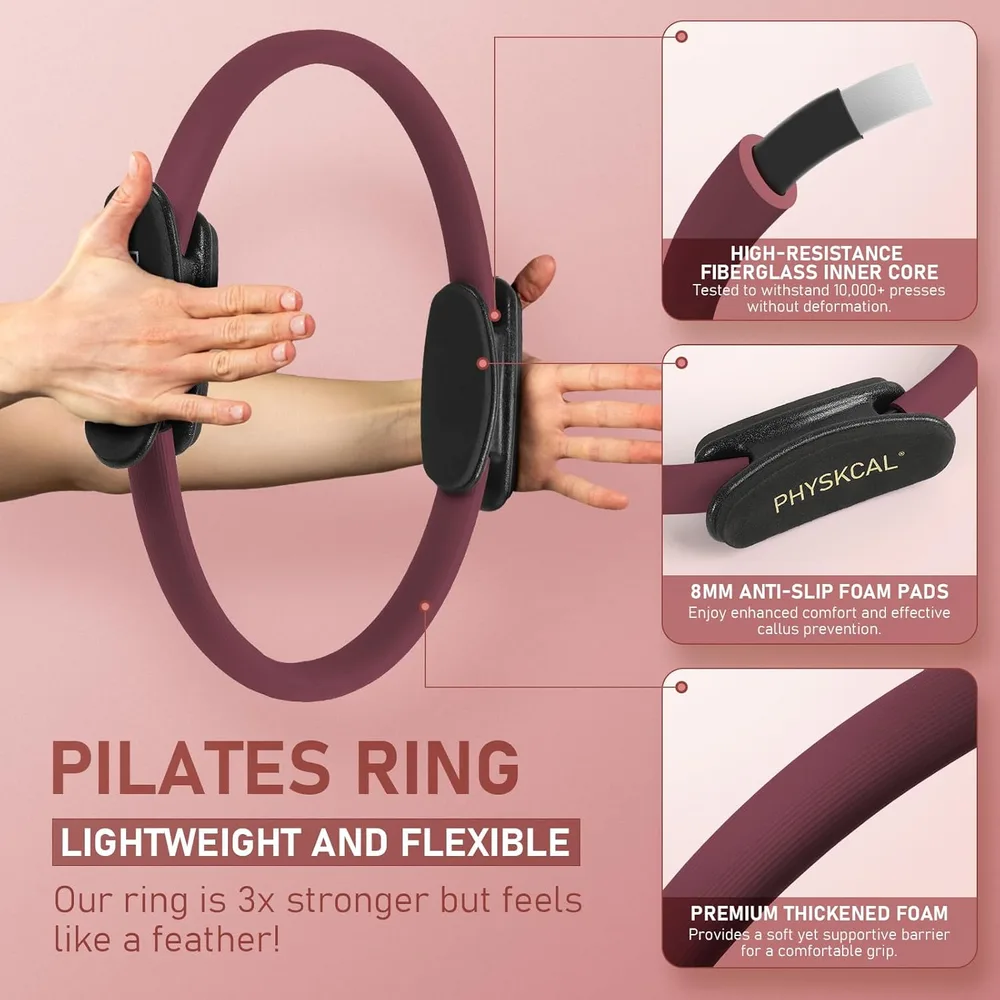PhysKcal Pilates-Ring 38 cm mit Zubehör – Ansicht 2