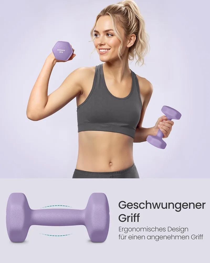 SONGMICS Neopren-Hanteln 2 kg (Paar) – Ansicht 3
