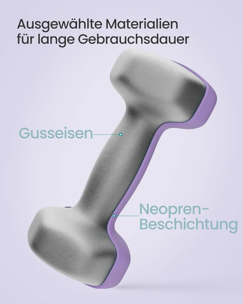 SONGMICS Neopren-Hanteln 2 kg (Paar) – Ansicht 5