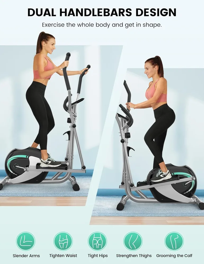 THERUN Crosstrainer mit LCD-Monitor – Ansicht 6