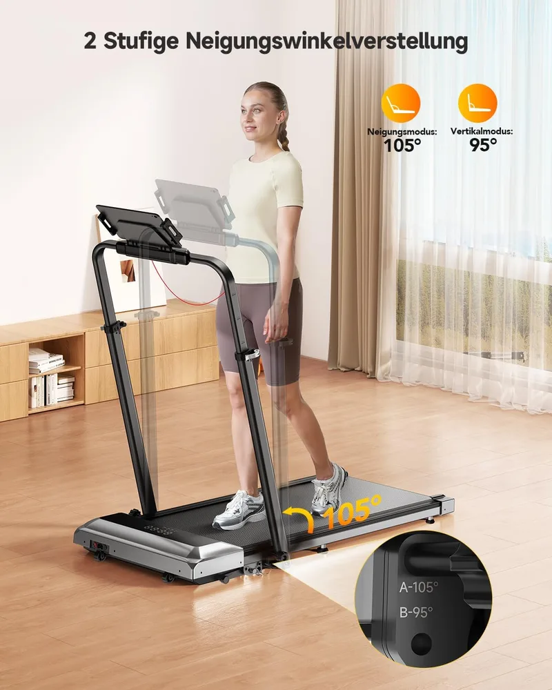 Toputure Laufband klappbar mit 12 % Steigung – Ansicht 4