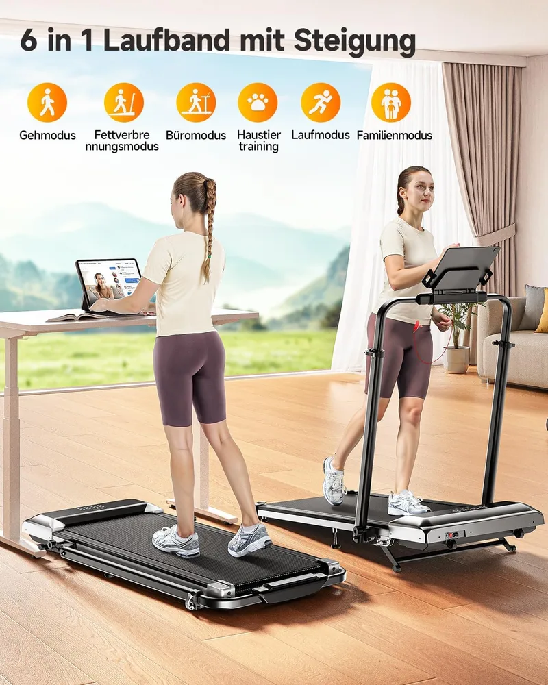 Toputure Laufband klappbar mit 12 % Steigung – Ansicht 5