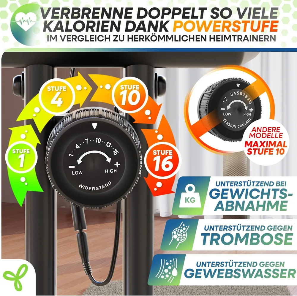 Tretmann Heimtrainer klappbar mit Komfortsitz – Ansicht 4