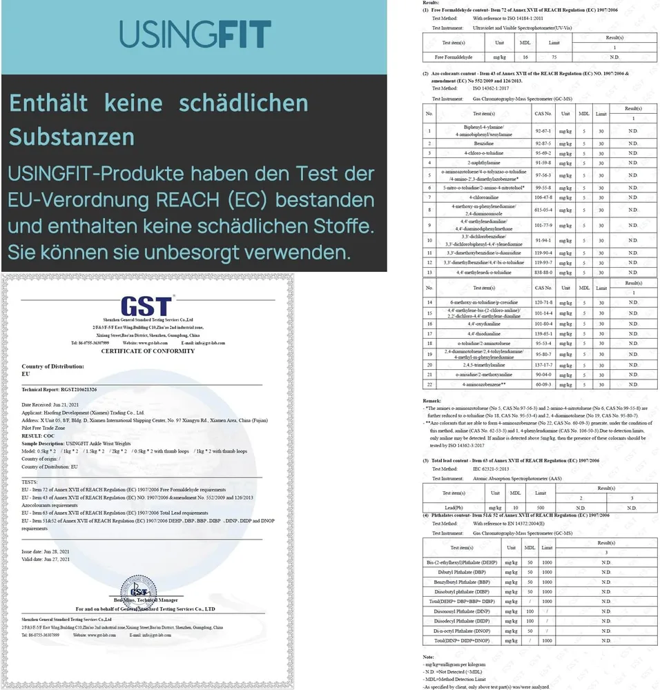 USINGFIT Gewichtsmanschetten für Arme und Beine – Ansicht 5