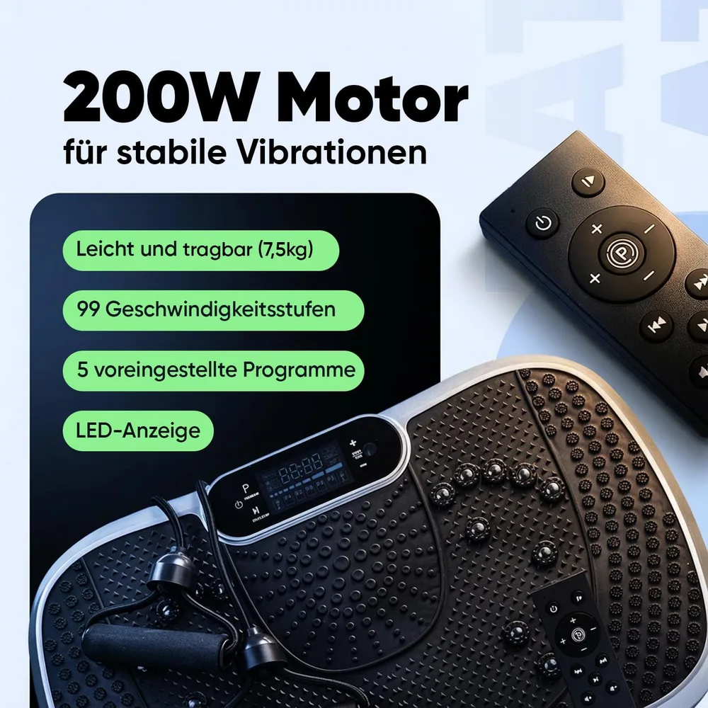 WeightWorld Vibrationsplatte, 99 Intensitätsstufen – Ansicht 3