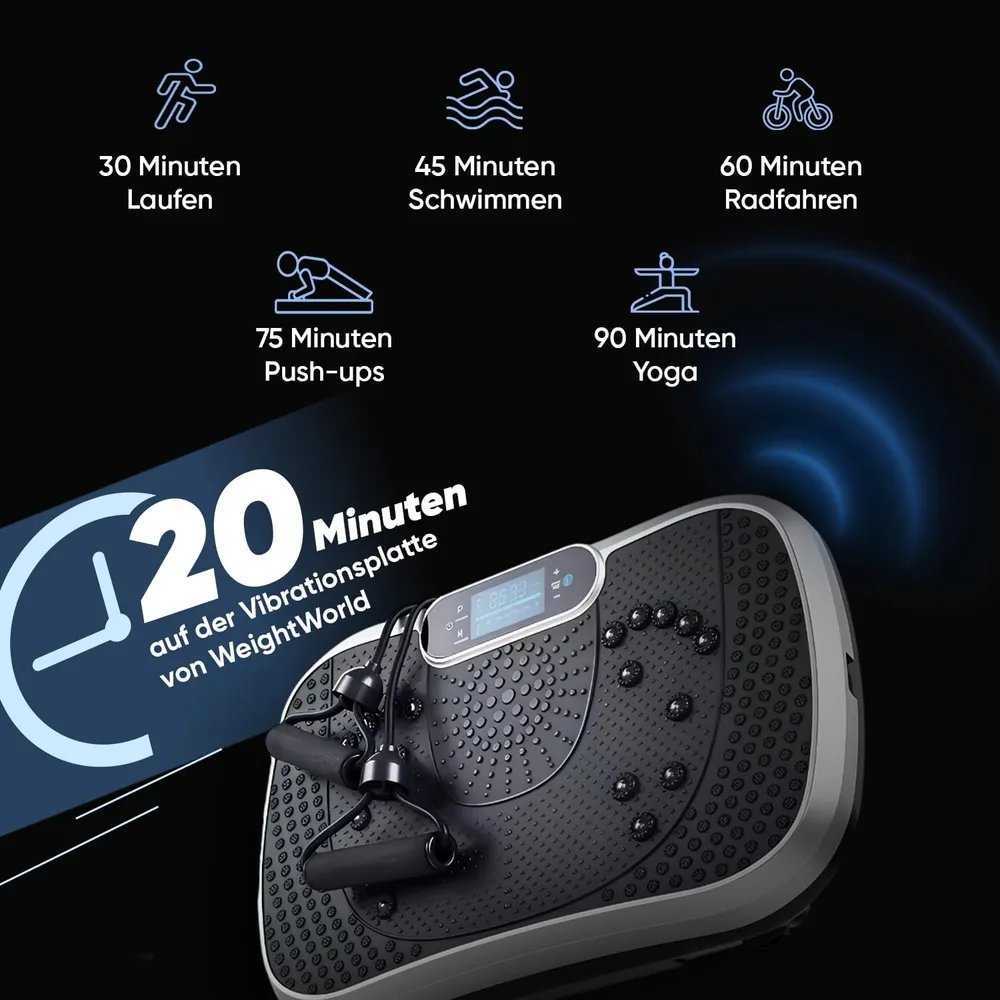 WeightWorld Vibrationsplatte, 99 Intensitätsstufen – Ansicht 4