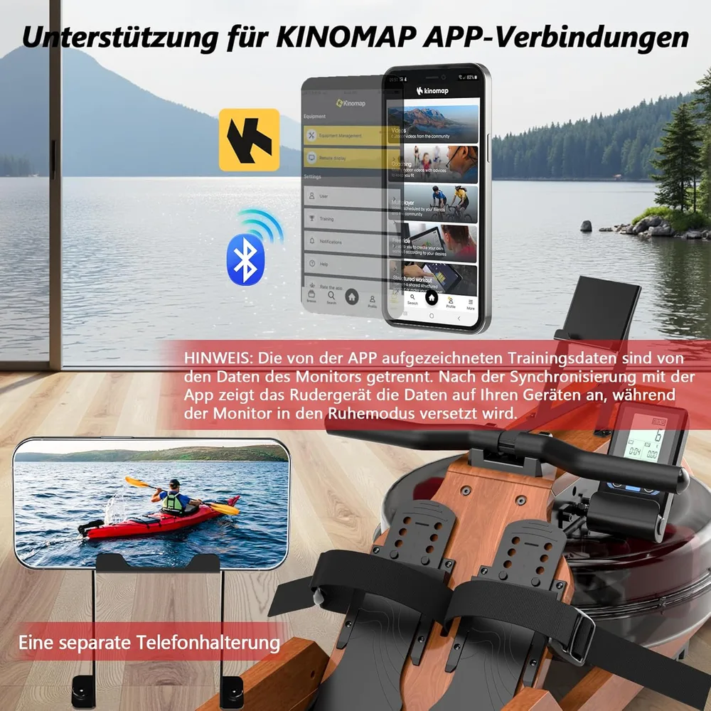 Wenoker Rudergerät klappbar mit Bluetooth – Ansicht 2