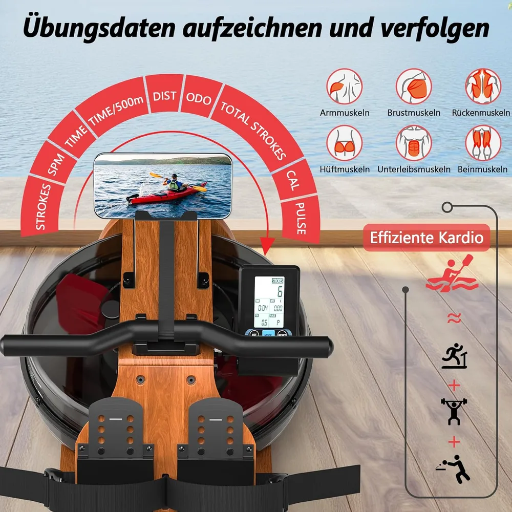 Wenoker Rudergerät klappbar mit Bluetooth – Ansicht 3