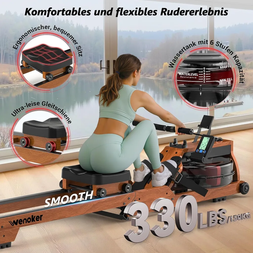 Wenoker Rudergerät klappbar mit Bluetooth – Ansicht 4