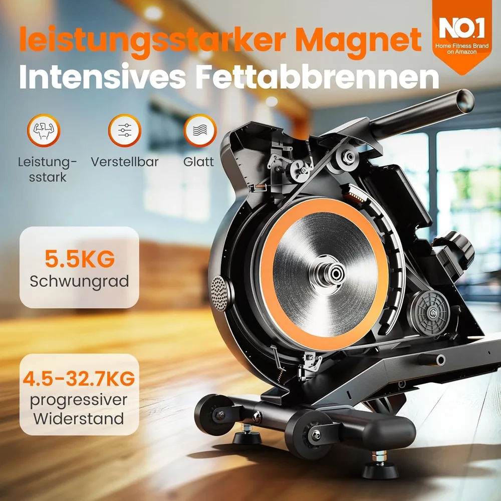 YOSUDA Rudergerät magnetisch, 16 Widerstandsstufen – Ansicht 2