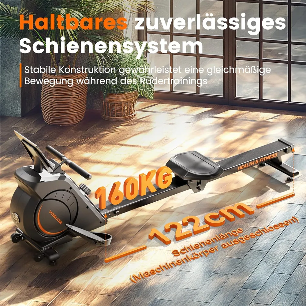 YOSUDA Rudergerät magnetisch, 16 Widerstandsstufen – Ansicht 3