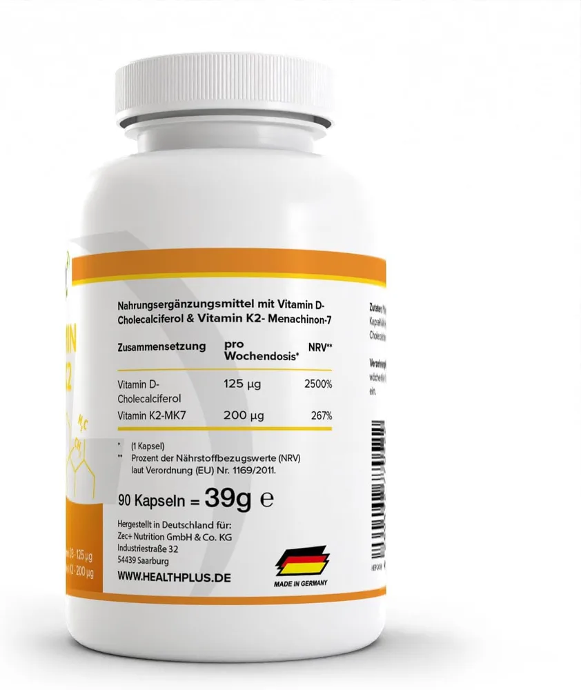 Zec+ Vitamin D3 + K2 Kapseln – Ansicht 2